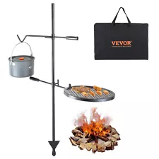 VEVOR Swivel Campfire Grill Heavy Duty Steel Open Fire Cooking Grate Adjustable