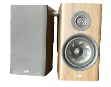 POLK R-200 REFERENCE BOOKSHELF SPEAKER PAIR WARRANTY WALNUT