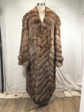 TOPVALUE/LITHE/EXPENSIVE, BARGUZIN RUSSIAN SABLE FUR MEN DB LONG COAT FREE SHIP