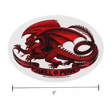 Powell Peralta Oval Dragon Fantasy Red Skateboard Sticker Decal 5" Bones Brigade