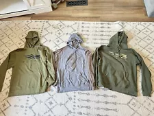 Lot Of 3 SITKA Camo King Gear Icon Hoodie Pullover Sweatshirt green Size L