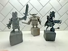 Clash of Clans Statues - Barbarian King, Archer Queen and P.E.K.K.A. / PEKKA