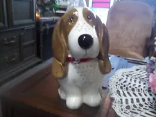 Pioneer Woman Cookie Jar 11" Basset Hound Dog Beagle Charlie Ceramic EUC