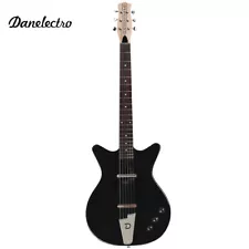 Danelectro CONVERTIBLE Vintage Hollow Body Electric Guitar Black CONV-BLK