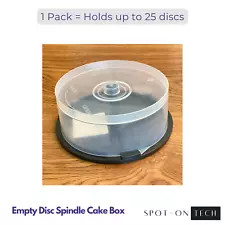 Ten (10) Empty CD DVD BluRay Storage Cake Box Case with Spindle