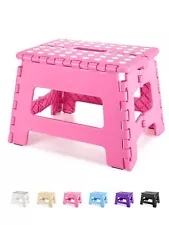 Folding Step Stool 9", Step Stool, Heavy Duty Step Stools for Adults, Compact...