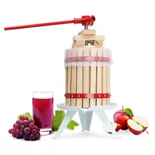 1.6 Gal Fruit Wine Cider Press Apple Grapes Press Juice Maker Juicer Wine Making