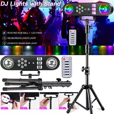 5in1 DJ Party Lights w/Stand RGBW UV Party Stage Lighting System DMX & Remote