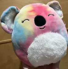 Squishmallows Katya RARE TieDye Rainbow Koala FUZZY BELLY Stuffed Animal Plush