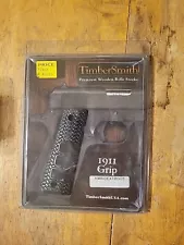 TimberSmith Black Wood Grips For Colt 1911