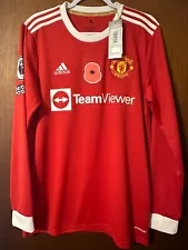 BNWT Authentic Manchester United 2021 2022 #7 RONALDO long sleeve M shirt B140