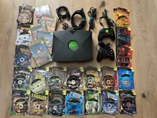 Microsoft Xbox Original Console & Huge Lot 25 Games 2 Controllers Tested! READ