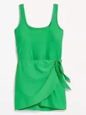 Old Navy Side Tie Swim Dress XXL XX-Large | Beach Cruiser Green #854710 NEW