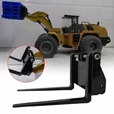 RC Metal Forklift Bucket Modified Pallet Fork for Huina 583 Loader Model Car