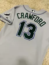 Carl Crawford 2007 Tampa Bay Devil Rays Road Majestic Authentic Jersey Men 48