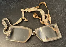 Antique WWII Cesco Safety Goggles Vtg Old Steampunk Dieselpunk Mad Max RARE