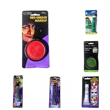 Halloween Makeup Face Paint Lot Of 6 Face Creams Black, Green, White, Red Rubies