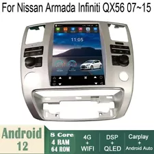 Car Android Gps Navigation Wifi 12.1" For Nissan Armada Infiniti Qx56 2007~2015