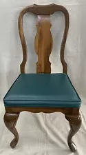 DINING ROOM WOOD CHAIR VINYL SEAT (85 available)