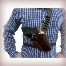 TAGUA Right Hand Brown Leather Chest Holster for AUTOS/REVOLVERS - Choose