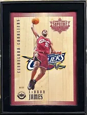 2016-17 Upper Deck Supreme Hard Court LEBRON JAMES /23 Game Used 5x7 floor board