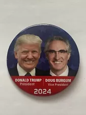 2024 Donald Trump for President & Doug Burgum Vice President 3" Button Jugate