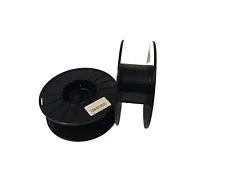 2pc 8in EMPTY LARGE BLACK PLASTIC SPOOL FOR WIRE ROPE CABLE CRAFTS LIGHTS Bobbin