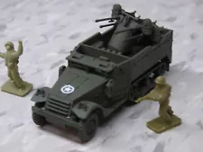 Roco Minitanks WWII US M-16 Halftrack W/Quad 50 & Airfix Soldiers Lot#7074B