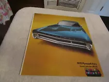 Vintage 1970 Plymouth Fury OEM Dealer New Car Sales Brochure NOS 20 Pg Makes It