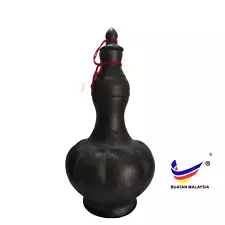 Handcrafted Water Bottle Gourd Drinking Labu Sayong Black 2 Liters + FREE GIFT