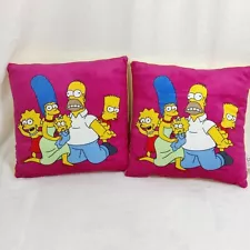 Simpsons universal studios family portrait pillow X 2 Bart Homer Maggie Lisa S