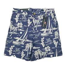 NEW Vineyard Vines Men's Blue Nautical Shorts Size 30 32 Sailboats Tropical