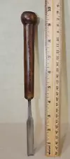 Old Tools Vintage W. Butcher 12mm 7 sweep straight wood carving gouge chisel