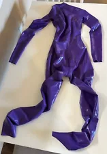 Libidex Latex Princess Front Catsuit - Supatex Violet - Size Small Tall DAMAGED