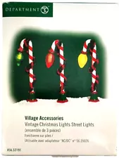 Vintage Christmas lights Street Lights Department 56 #53191 Sealed