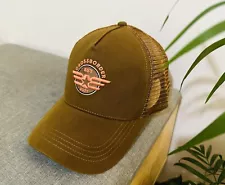 EOFY SALE! Trucker Mesh Hat for Men, Country Cap,Brown Mesh Cap Embroidered Logo