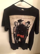 RARE OOP Django Unchained Movie Promo T-Shirt Size M Black Quentin Tarantino