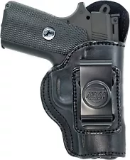 Max Carry Black Leather IWB Gun Holster for Kimber Ultra Carry II/2