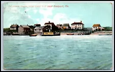 Postcard Old Colonial Houses, Indian Island, N. B., Near Eastport, Me. ME S68