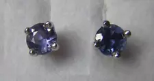 .20tcw purple yogo sapphire 14kt white studs