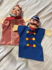 LOT OF 2 VINTAGE MR. ROGERS NEIGHBORHOOD RUBBER HEAD HAND PUPPETS