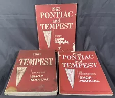 ✨1963 Pontiac Tempest Catalina Star Chief Service Shop Repair Manual Set (3)