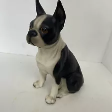 Beautiful Decor Ceramic Boston Terrier Dog 9”