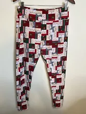 LULAROE Christmas Print Leggings Sz Tc