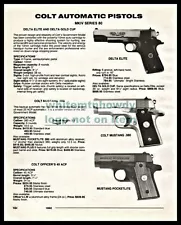 1992 COLT MKIV Series 80 Delta Elite, Gold Cup, Mustang 380 Pocketlite Pistol AD