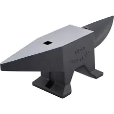 VEVOR Blacksmith Anvil Steel Round Horn Anvil 132lb 60kg 2 Holes for Metal Work