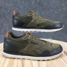 Reebok Shoes Mens 11.5 Classic Walking Sneakers Green Suede Low Top Lace Up