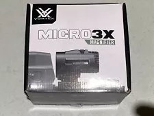 Vortex Optics Micro3X Red Dot Sight Magnifier with Quick-Release Mount V3XM