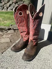 Tony Lama Cowboy Boots Pink Brown RR2001L Woman’s Size 8