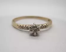 14K Solid Gold Very Petite Diamond Ring SALE SAVE 400 R1314